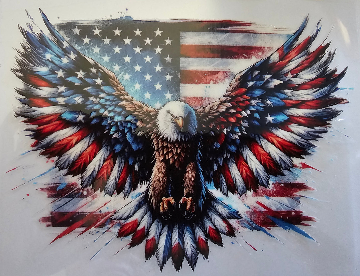 Eagle with US flag