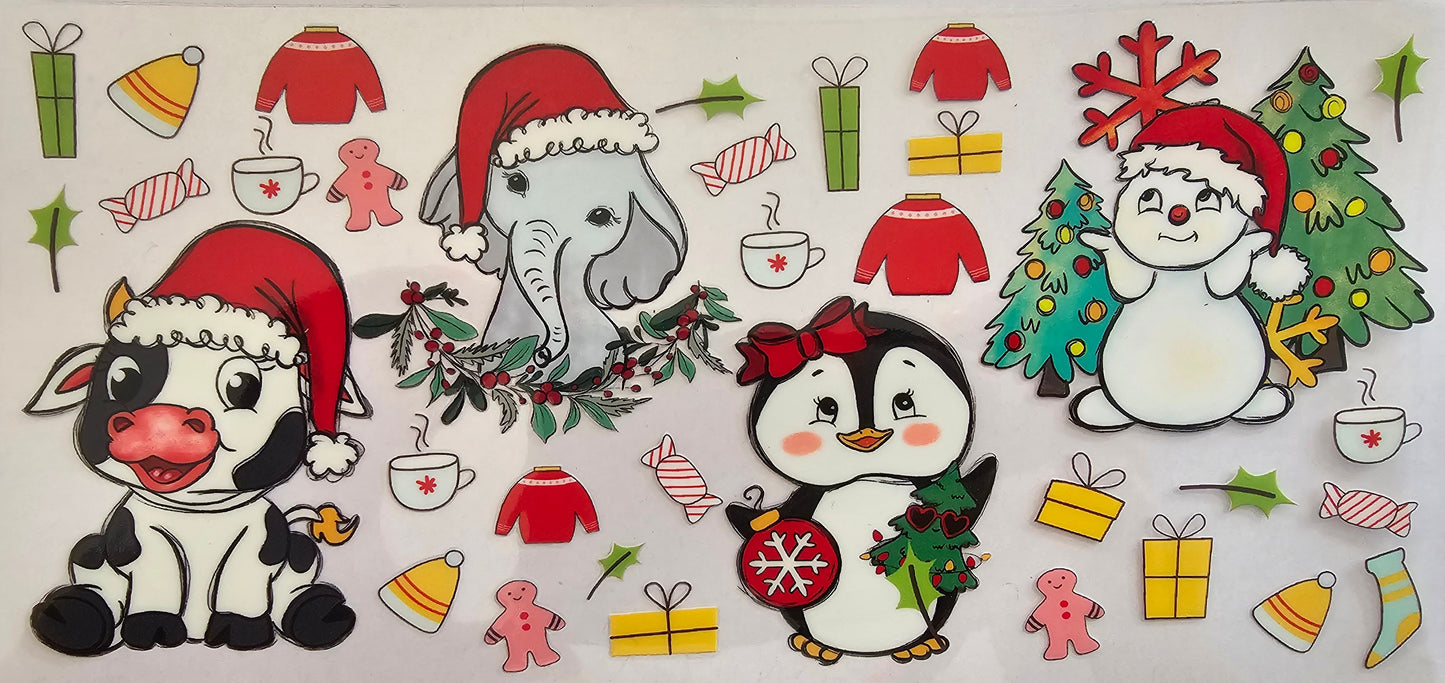 Christmas elephant & penguin
