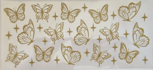 Gold butterflies & stars