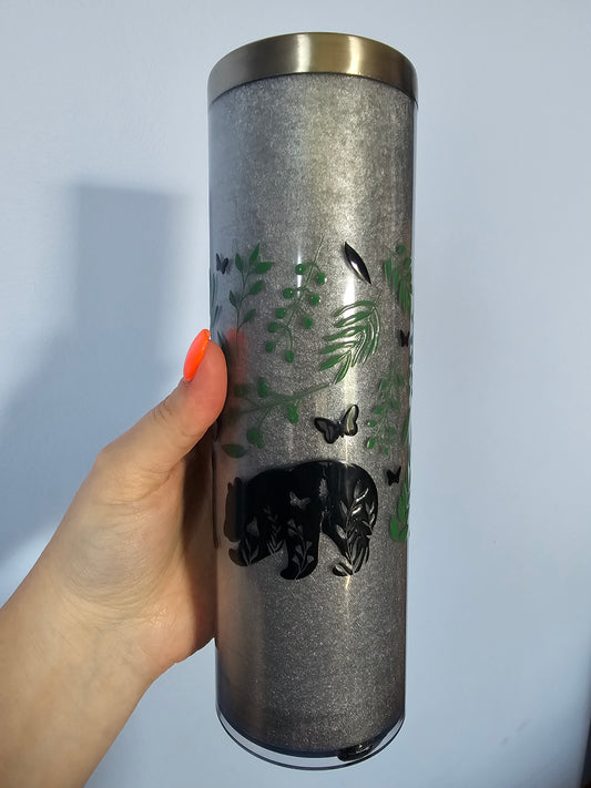 Pre-made 20oz stainless steel shimmer tumbler