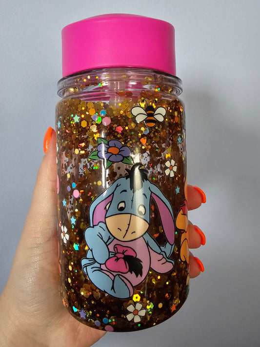 Pre-made 10oz acrylic kids snowglobe cup