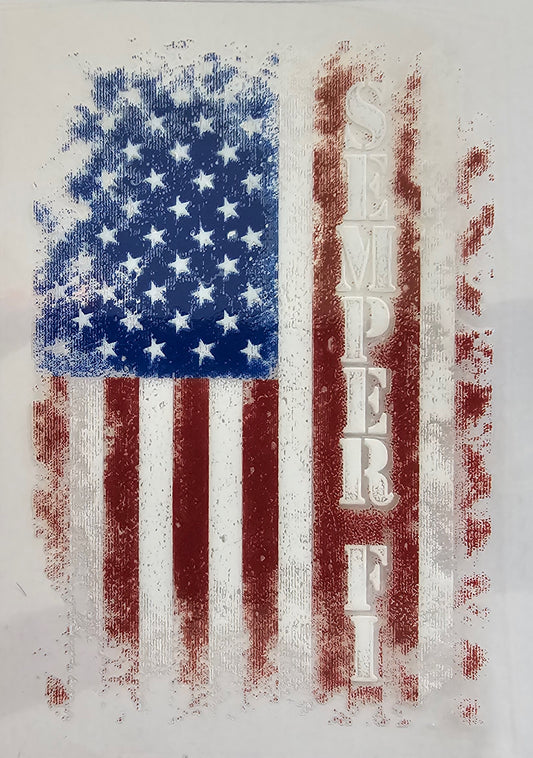 Semper Fi distressed flag