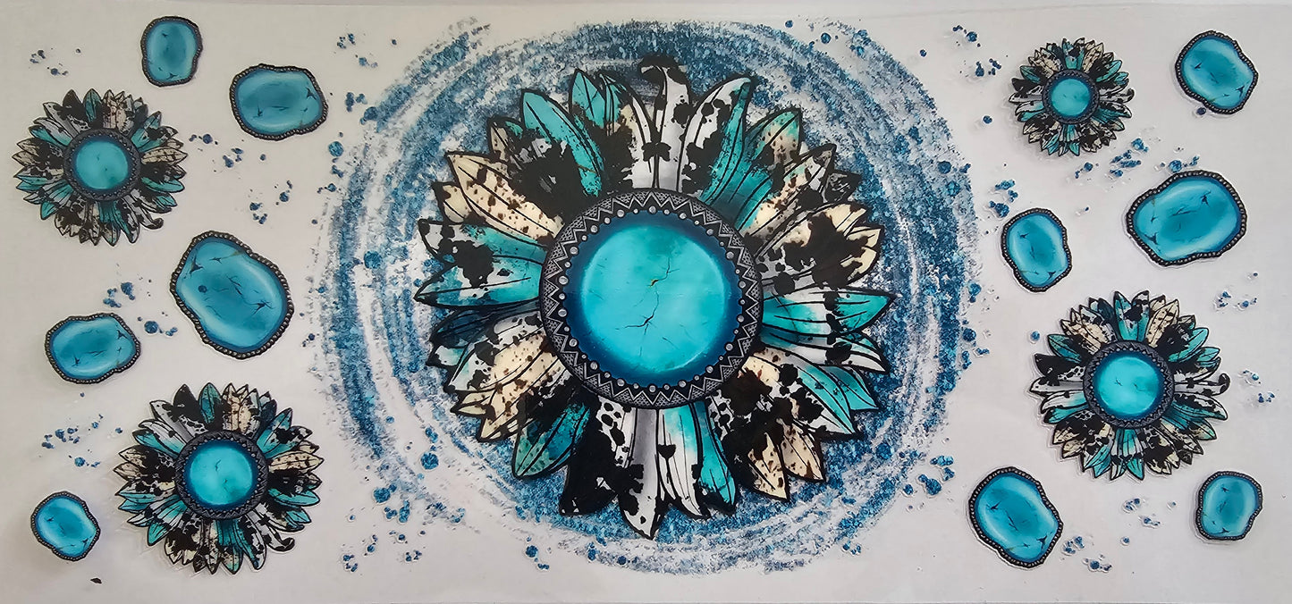 Turquoise & flowers