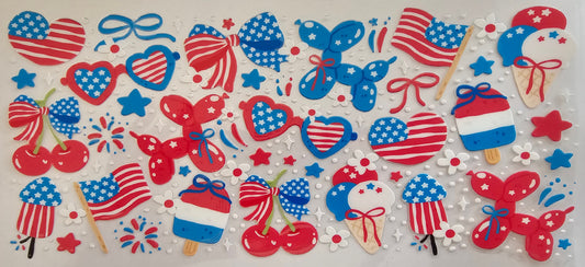 Patriotic ice cream cherries & balloon dogs