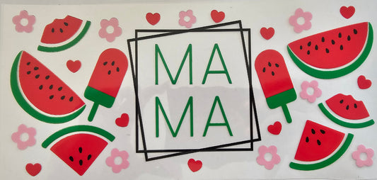 Mama watermelon hearts & flowers