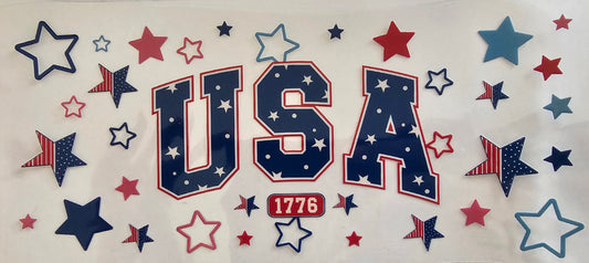 USA with stars