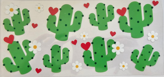 Cactus hearts & daisies