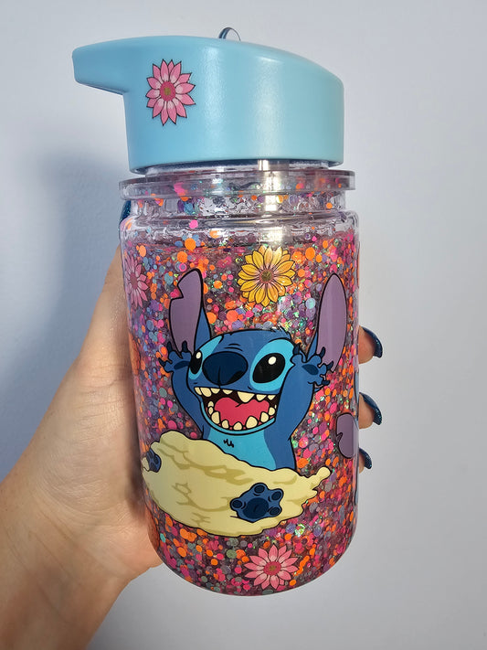 Pre-made 10oz acrylic kids snowglobe cup