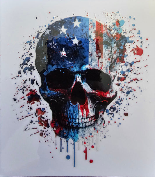 Skull US flag
