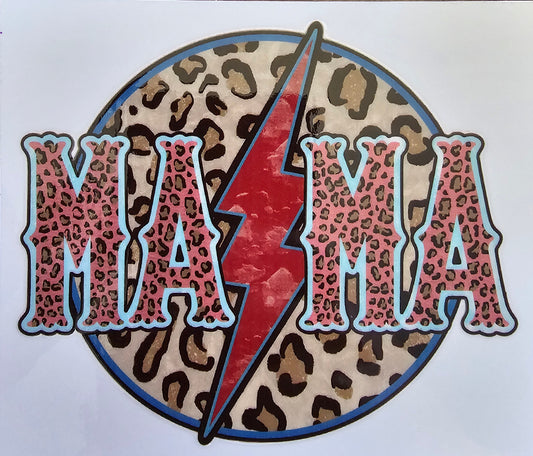 Mama leopard lightning bolt