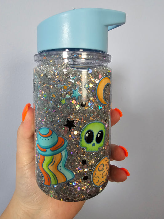 Pre-made 10oz acrylic kids snowglobe cup