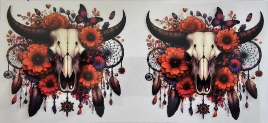 Steer skull dreamcatcher & flowers