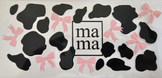 Mama cow print & bows