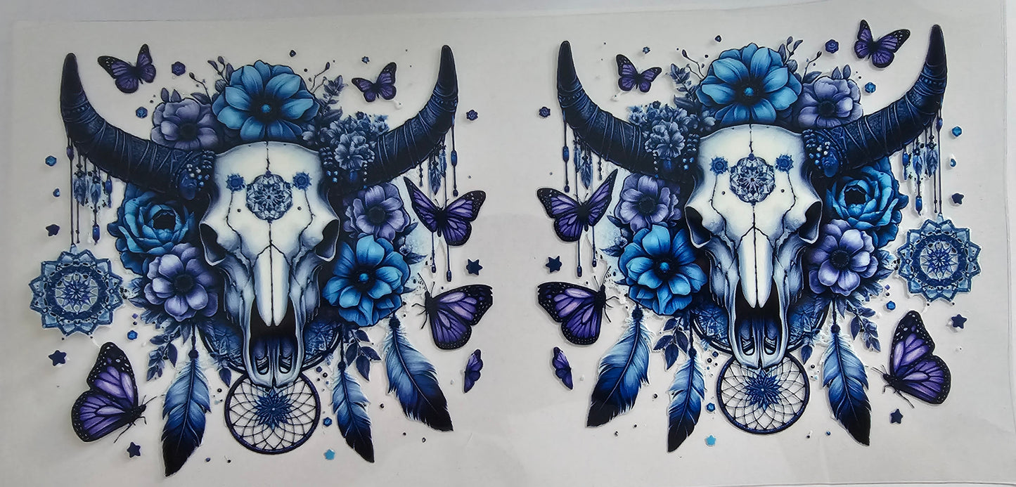 Steer skull butterflies & dreamcatcher