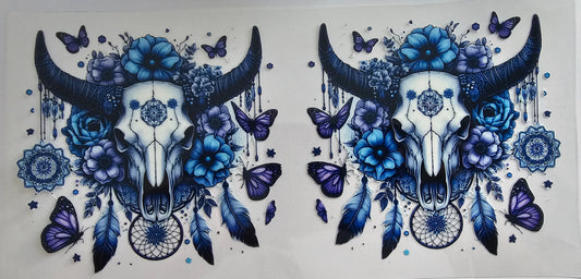 Steer skull butterflies & dreamcatcher